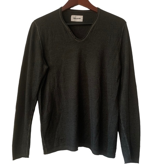 Zadig & Voiltaire Henley Neck Monastir Sweater Size M - Picture 3 of 16